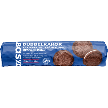 Kakaokex vaniljfyl 176 g ICA Basic.