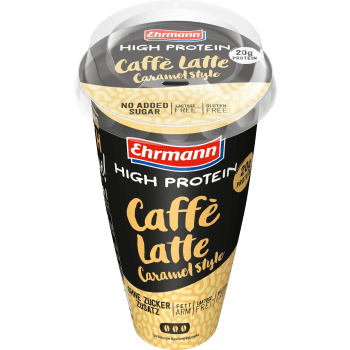 Iskaffe Protein Caffè Latte Caramel Laktosfri 250ml Ehrmann.
