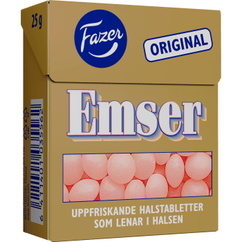 Halstabletter Emser 25g Fazer.