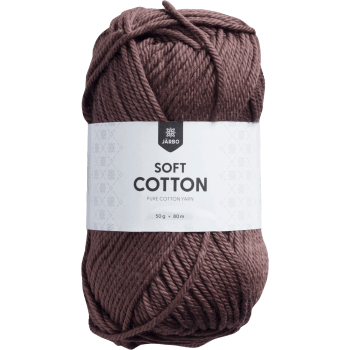 Garn Soft Cotton Barkbrun 50g Järbo.