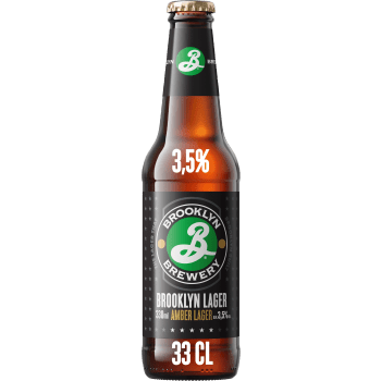 Folköl 3,5% 33cl Brooklyn Lager.