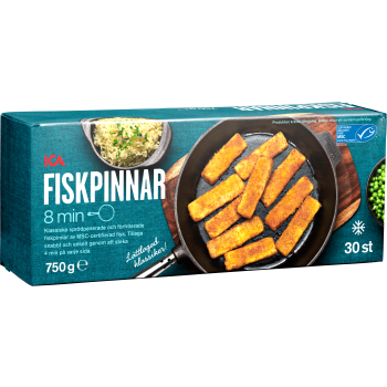 Fiskpinnar 30-p Fryst 750g ICA.