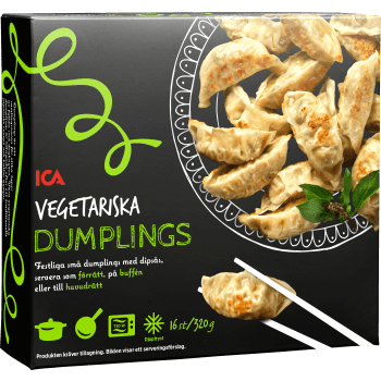 Vegetariska dumplings Fryst 320g ICA.