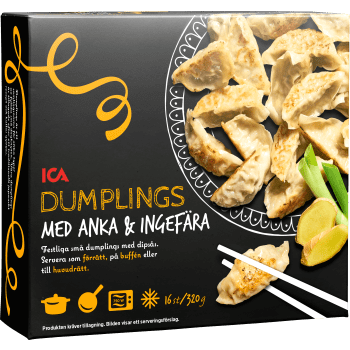 Dumplings anka & ingefära Frysta 320g ICA.