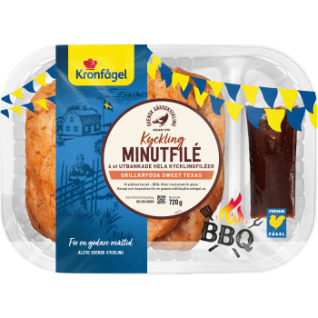 Minutfilé BBQ 720g Kronfågel.