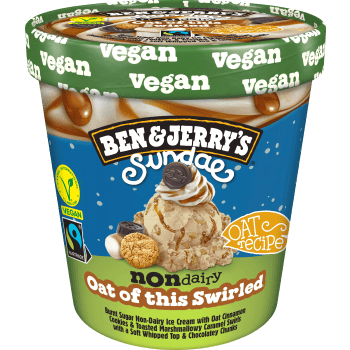 Glass Sundae Oat of this Swirled ND 427ml Ben & Jerrys.