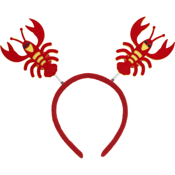 Diadem med orangea kräftor Festive.