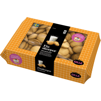 Finskorpor med mandel 600 g Gille.