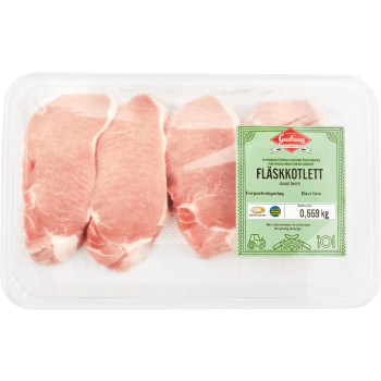 Fläskkotlett Skivad Benfri ca 400g Gudruns.