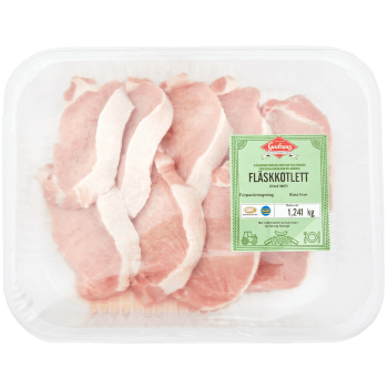 Fläskkotlett Skivad Benfri ca 1,3kg Gudruns.