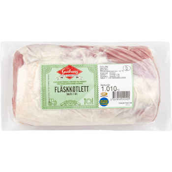 Fläskkotlett Benfri I Bit ca 1000g Gudruns.