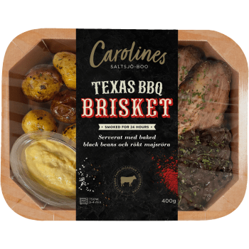 Färdigmat Texas BBQ Brisket med Ugnsrostad Potatis 400g Carolines Saltsjö-Boo.