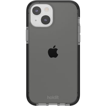 Skal Seethru iPhone15 svart holdit.