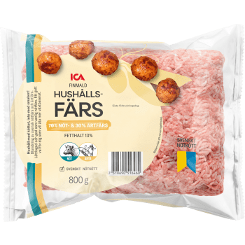 Hushållsfärs Färsk 800g ICA.