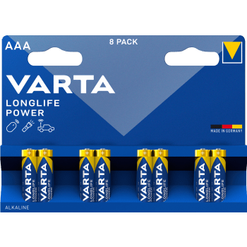 Batteri Longlife power AAA 8-p.