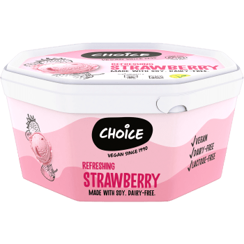 Glass Jordgubb Vegansk 750ml Laktosfri Choice.