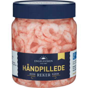 Handskalade räkor i lake..