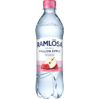 Kolsyrat vatten Hallon Äpple 50cl Ramlösa.