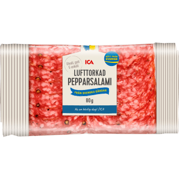 Salami Peppar Lufttorkad 80g ICA.