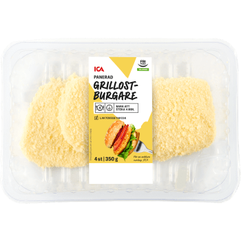 Grillostburgare panerad 350g ICA.