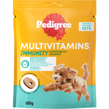 Hundsnacks Multivitamin Immunity Kyckling 180g Pedigree.