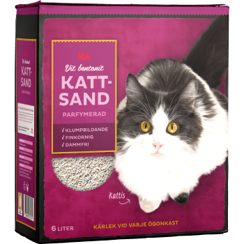 Kattsand Vit Parfymerad 6l ICA.
