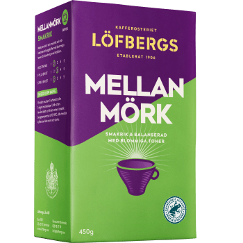 Bryggkaffe Mellanmörk 450g Löfbergs.