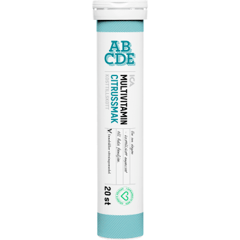Multivitamin ABCDE Brustablett citrussmak 20-p ICA Hjärtat.