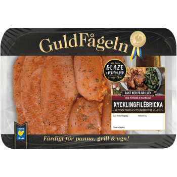 Kycklingfilébricka Marinerad färdig för grillen ca 750g Guldfågeln.