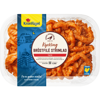 Kycklingbröstfilé Färsk Taco Strimlad ca 600g Kronfågel.