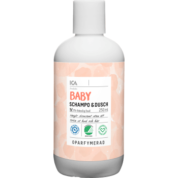 Baby Schampo & Dusch Oparfymerad 250ml ICA Hjärtat.