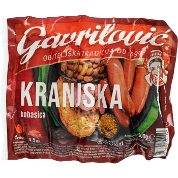 Kranjska Rökt korv 300g Gavrilovic.