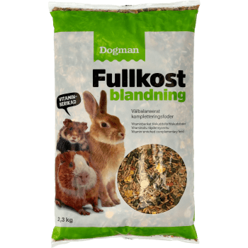 Vitaminberikad Fullkostblandning Smådjursfoder 2,3kg Dogman.