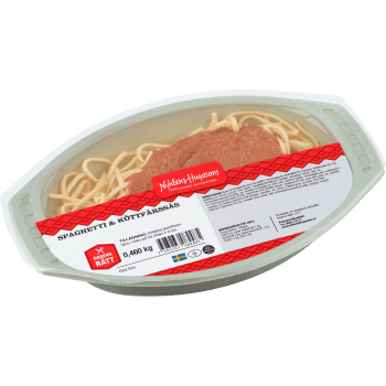 Spagetti med köttfärssås 460g Nyhléns Hugosons.