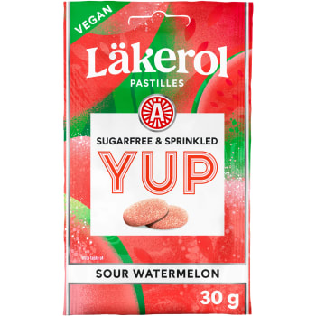 Pastill YUP Vattenmelon 30g Läkerol.