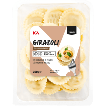 Pasta girasoli svampfyllning vegansk 250g ICA.