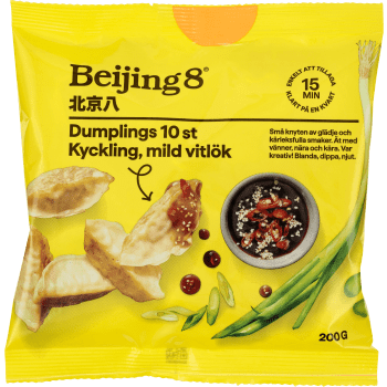 Dumpling kyckling mild vitlök 200g Beijing8.