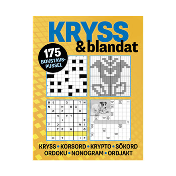 Kryss & blandat : 175 bokstavspussel med kryss, korsord, krypto, sökord.