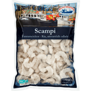 Vannameiräkor Råa Frysta 750g Polar Seafood AB.