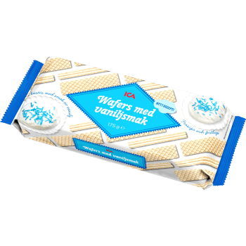 Wafers vanilj 175 g ICA.