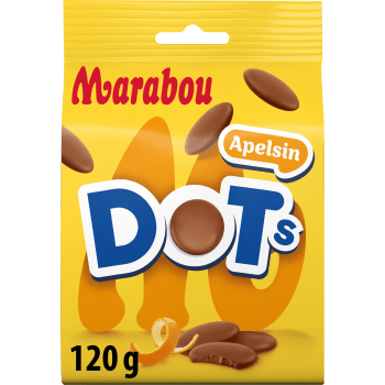 Chokladpåse DOTs Apelsin 120g Marabou.