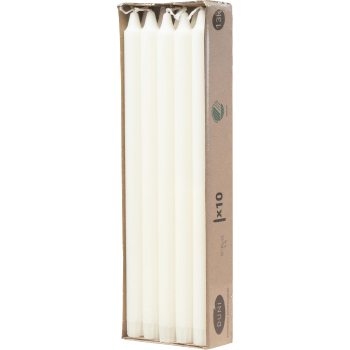 Kronljus Simply Stearin Vit 35cm 10-pack Duni.