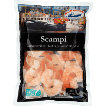 Scampiräkor Scampi kokt 300g Polar Seafood.