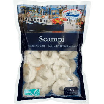 Scampiräkor Scampi rå 300g Polar Seafood.