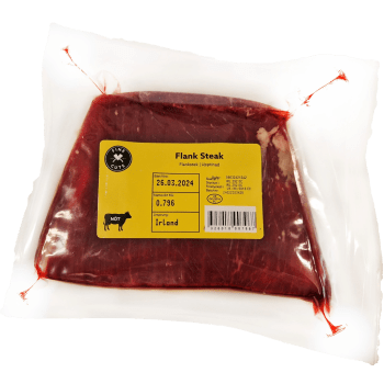 Flanksteak frystinad ca 1kg Hacksta Köttdisk.