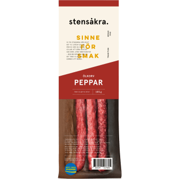 Ölkorv Peppar 3-p 105g Stensåkra.