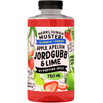 Juice Jordgubb & Lime 750ml Herrljunga Musteri.
