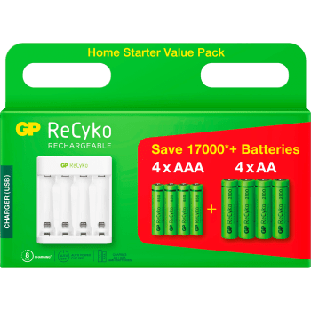 Batteriladdare GP ReCyko Starter Kit E411 Inkl. Batterier 1st GP.
