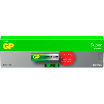Batteri GP Super Alkaline AA/LR6 12-pack GP.