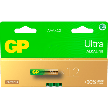 Batteri GP Ultra Alkaline AAA/LR03 12-pack GP.